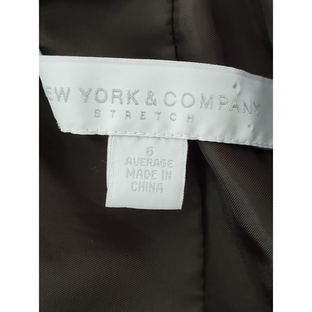 NEW YORK & CO Women's Brown Blazer Sz 6 - Picture 9 of 11